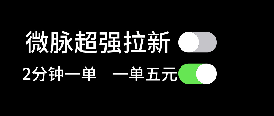 （11580期）微脉超强拉新， 两分钟1单， 一单利润5块，适合小白-网创资源站