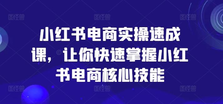 小红书电商实操速成课，让你快速掌握小红书电商核心技能-网创资源站