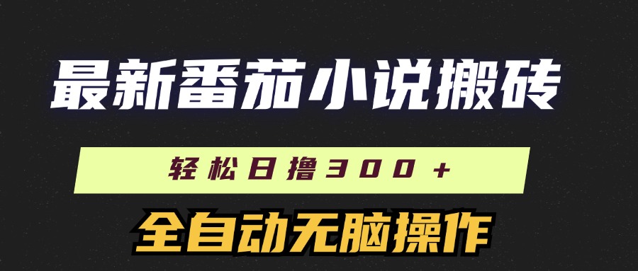 （11904期）最新番茄小说搬砖，日撸300＋！全自动操作，可矩阵放大-网创资源站