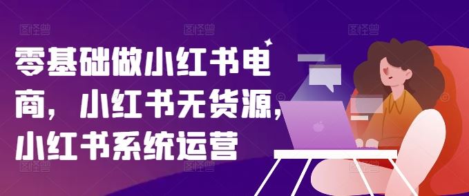 零基础做小红书电商，小红书无货源，小红书系统运营-网创资源站