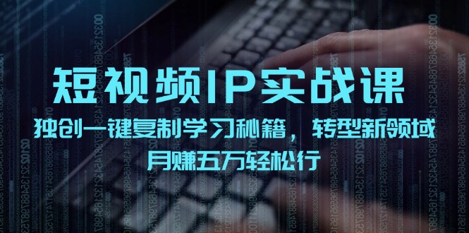 （12193期）短视频 IP实战课，独创一键复制学习秘籍，转战新领域，月赚五万轻松行-网创资源站