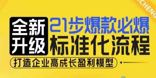 21步爆款必爆标准化流程，全新升级，打造企业高成长盈利模型-网创资源站