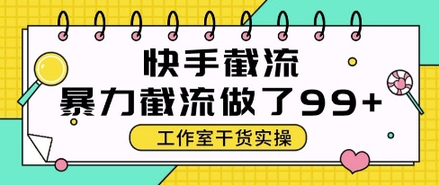 快手暴力截流玩法，全自动无需人工，每日单号50+精准客资【揭秘】-网创资源站