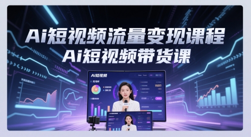 Ai短视频流量变现课程，Ai短视频带货课-网创资源站