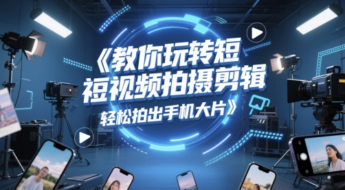 教你玩转短视频拍摄剪辑，轻松拍出手机大片-网创资源站