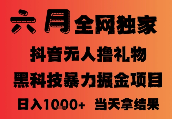 25年6月抖音无人直播最新暴力撸音浪掘金，小白可做，可批量矩阵放大，长期稳定日入1k+【揭秘】-网创资源站