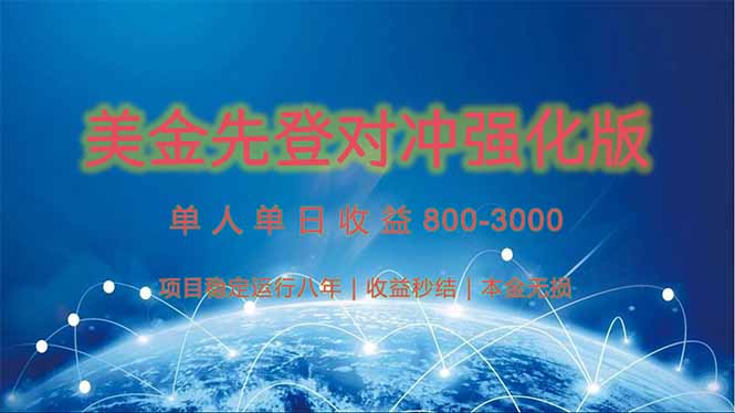 美金先登计划对冲强化版，2025年黑马中最暴力收益日收益1k-4k(可放大…-网创资源站