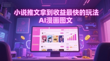 小说推文拿到收益最快的玩法，AI漫画图文-网创资源站