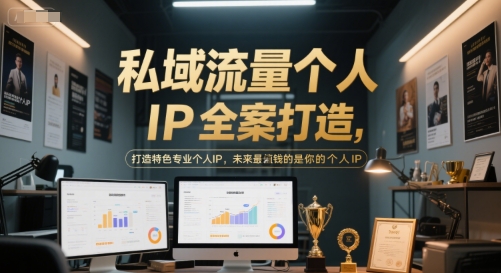 私域流量个人IP全案打造，打造特色专业个人IP，未来最值钱的是你的个人IP-网创资源站