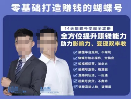 蝴蝶号专栏-视频号运营教程，零基础打造挣钱的蝴蝶号，14天蝴蝶号变现全攻略-网创资源站