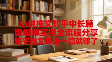 小说推文知乎中长篇爆单实操全流程分享，知乎推文看这一篇就够了-网创资源站