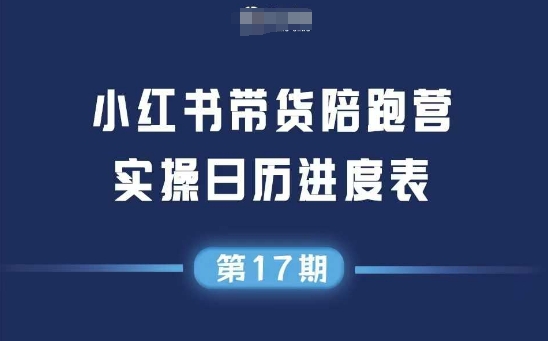 小红书第17期带货陪跑营，不囤货，无不直播，无不投流，通过选品+笔记内容+测品+笔记铺量+矩阵运营打爆款-网创资源站