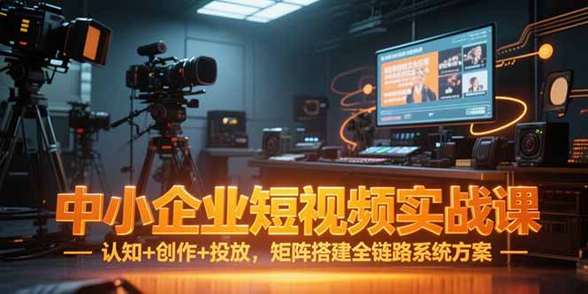 中小企业短视频实战课，认知+创作+投放，矩阵搭建全链路系统方案-网创资源站