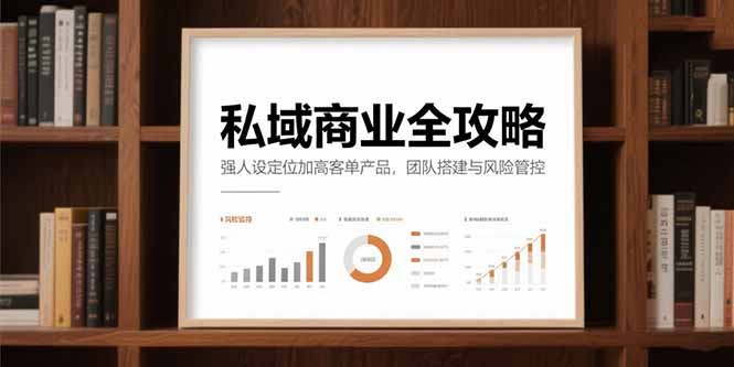 私域商业全攻略，强人设定位加高客单产品，团队搭建与风险管控-网创资源站