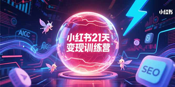 小红书21天变现训练营，AIGC工具高效应用，SEO优化核心技巧-网创资源站