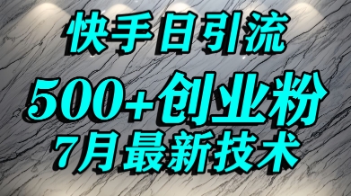 创业粉怎么打？快手精准引流创业粉，宝妈群体日进500+精准流量-网创资源站