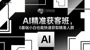 AI精准获客班，0基础小白也能快速获取精准人群-网创资源站
