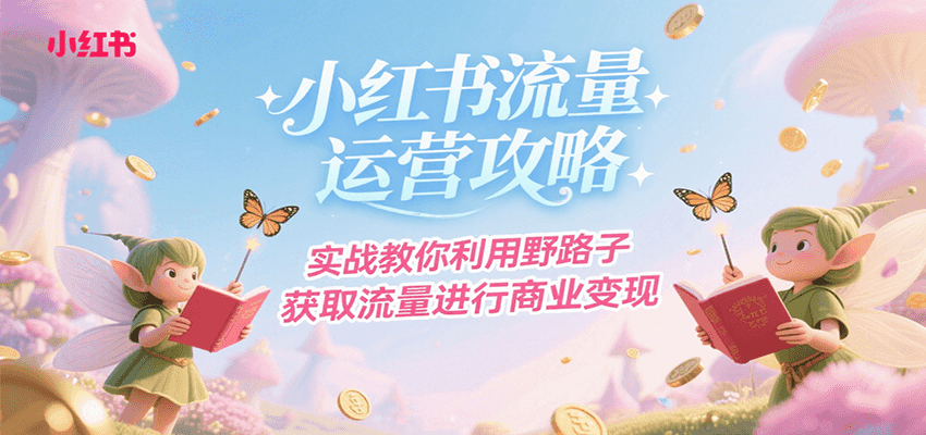 小红书流量运营攻略，实战教你利用野路子获取流量进行商业变现-网创资源站