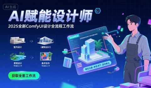 AI赋能设计师， 2025全新comfyui设计全流程工作流 ，室内-建筑-景观-美术，零基础直接上手-网创资源站