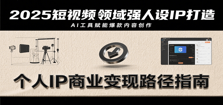 2025短视频领域强人设IP打造，结合爆款案例与AI工具应用，从个人出镜到商业成交转化-网创资源站
