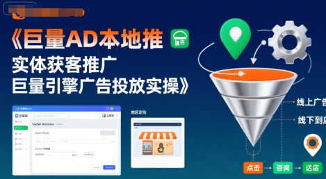 巨量AD本地推实体获客推广，巨量引擎广告投放实操-网创资源站