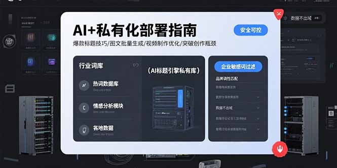 AI+私有化部署指南 爆款标题技巧/图文批量生成/视频制作优化/突破创作瓶颈-网创资源站