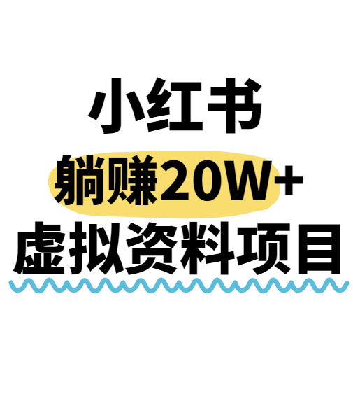 小红书操作虚拟资料，搬运工模式躺挣20W+，互联网的低成本路子！-网创资源站
