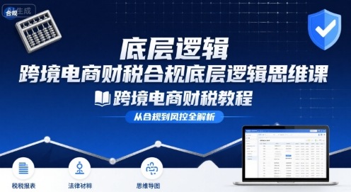 跨境电商财稅合规底层逻辑思维课-跨境电商财税教程-网创资源站