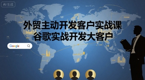 外贸主动开发客户实战课，谷歌实战开发大客户-网创资源站