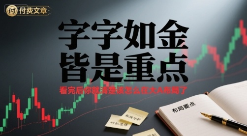 付费文章：字字如金 皆是重点， 看完后 你就清楚该怎么在大A布局了-网创资源站