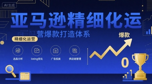 亚马逊精细化运营爆款打造体系，视频课+全套资料文档-网创资源站