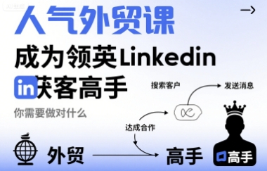 人气外贸课-成为领英Linkedin获客高手，你需要做对什么-网创资源站