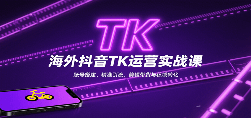 海外抖音TK运营实战课：账号搭建、精准引流、剪辑带货与私域转化-网创资源站