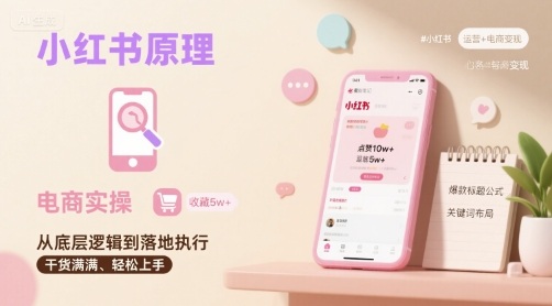 小红书原理以及详细实操流程，小红书电商教程-网创资源站