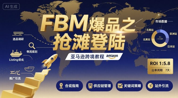 FBM爆品之抢滩登陆-亚马逊跨境教程-网创资源站