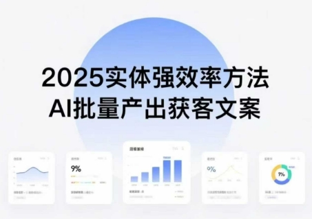 实体强效率方法：AI批量产出获客文案，2025年普通人拥抱AI，实现实体创收-网创资源站