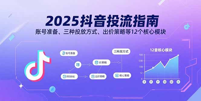 2025抖音投流指南，账号准备、三种投放方式、出价策略等12个核心模块-网创资源站