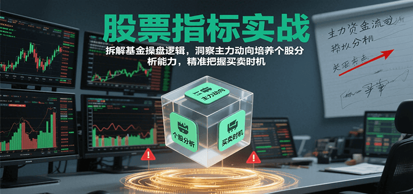 股票指标实战，基金操盘逻辑拆解，洞察主力动向培养个股分析能力把握买卖时机(更新)-网创资源站