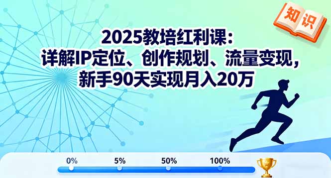 2025教培红利课：详解IP定位、创作规划、流量变现，新手90天实现月入20万-网创资源站