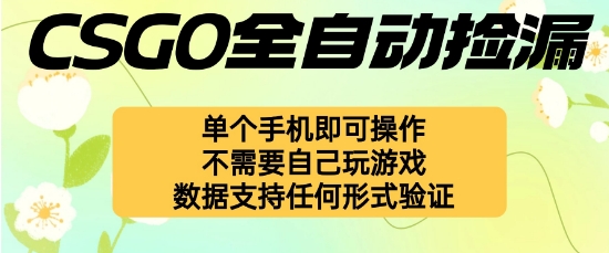 自动挂G捡漏，不用自己挂G不用玩游戏，一个手机即可操作，新手小白轻松月入1W+【揭秘】-网创资源站