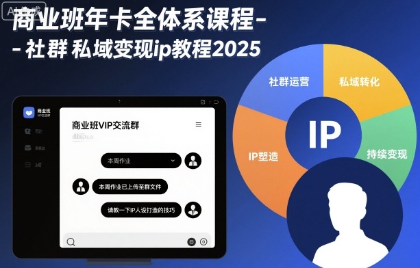 商业班年卡全体系课程-社群私域变现ip教程2025-网创资源站