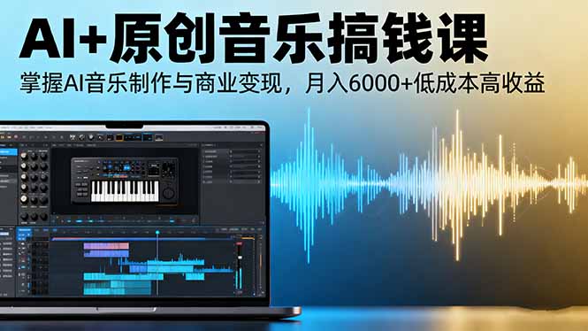 AI+原创音乐搞钱课：掌握AI音乐制作与商业变现，月入6000+低成本高收益-网创资源站