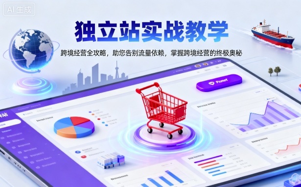 独立站实战教学，跨境经营全攻略，助您告别流量依赖，掌握跨境经营的终极奥-网创资源站