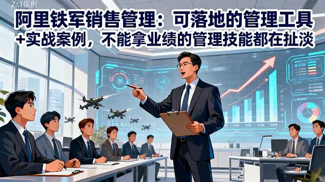 阿里铁军销售管理：可落地的管理工具+实战案例，不能拿业绩的管理都在扯淡-网创资源站