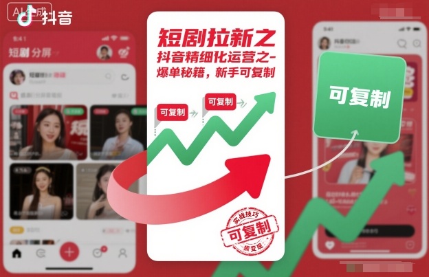 短剧拉新之抖音精细化运营之爆单秘籍，新手可复制-网创资源站