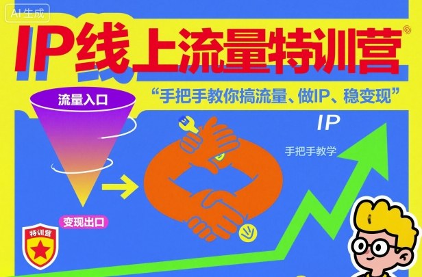 IP线上流量特训营，手把手教你搞流量、做IP、稳变现-网创资源站