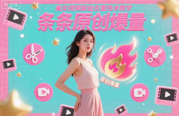 美女视频搬运去重技术教学，条条原创爆量-网创资源站