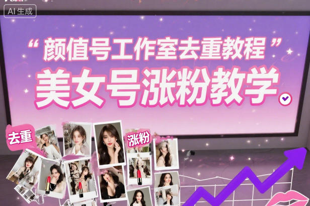 颜值号工作室去重教程，美女号涨粉教学-网创资源站
