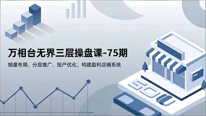 万相台无界三层操盘课-75期，销量布局、分层推广、投产优化，构建盈利店铺系统-网创资源站