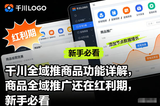千川全域推商品功能详解，商品全域推广还在红利期，新手必看-网创资源站